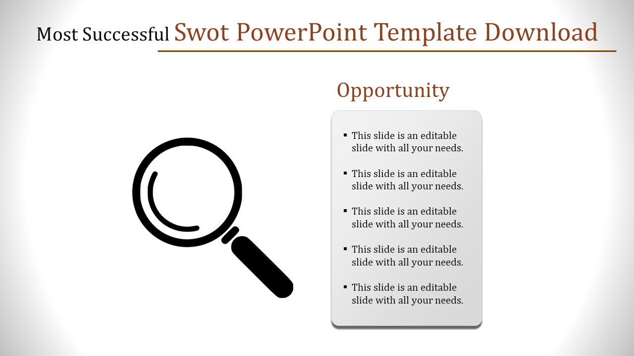 Free - Try Our Predesigned SWOT PowerPoint Template